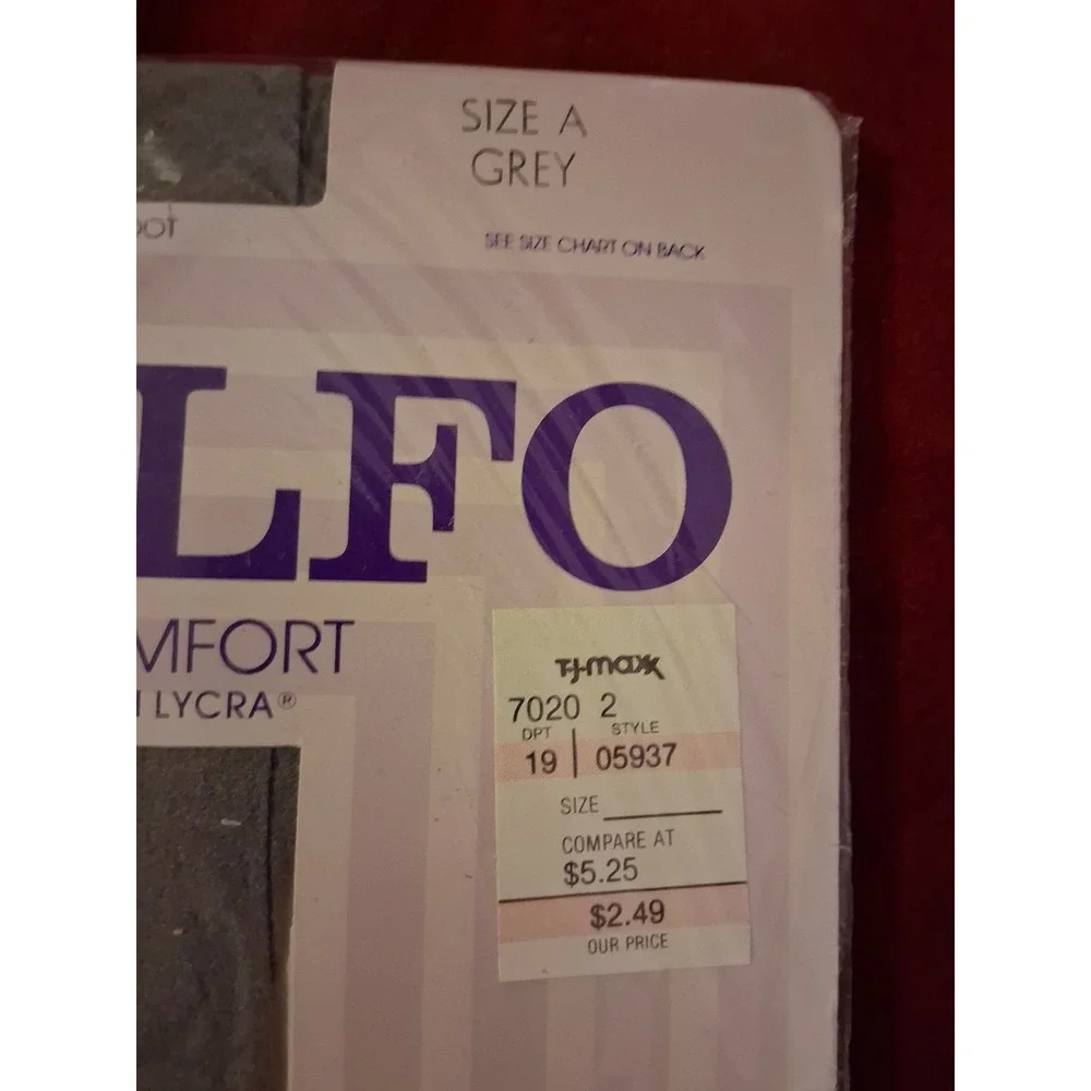 Vintage NEW‎ NOS Adolfo Pantyhose A Gray Ultra Sheer Control Top USA